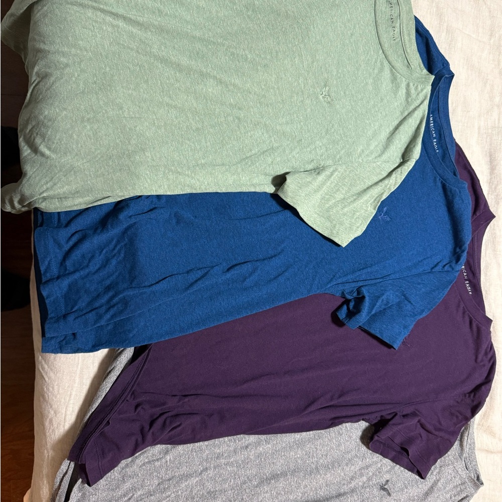 American Eagle Outfitters Short Sleeve Tees - Green, Blue, Purple, Gray